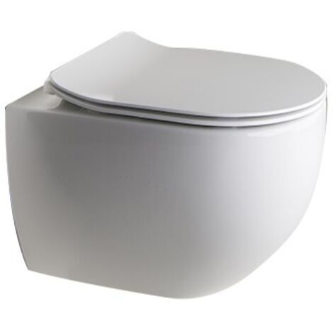 Bloc wc suspendu avec abattant soft close No Rim White Mat CIOTOLA - CRISTINA ONDYNA WCI319124