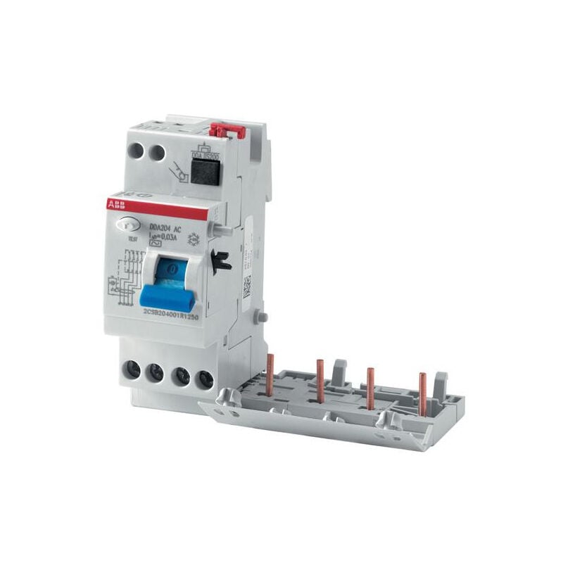 Bloc Différentiel (DDA204) 4 Pôles 25A 30mA ac (Pour S200) 2CSB204001R1250 ABB 452041