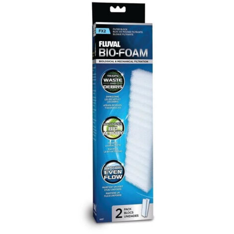 Blocchi di spugna filtrante per acquario - FLUVAL - Per filtri esterni Fluval FX2 - Bio-Foam - 2 pezzi