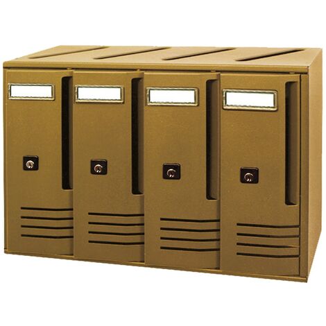 Blocchiere verticali per posta L42xP17,5xH30 cm 4 Posti Alubox Cubo