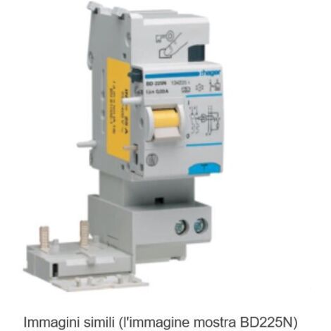 Blocco Differenziale 2P 500Ma  25A Ac 2M ( HAGER cod. BG226N )