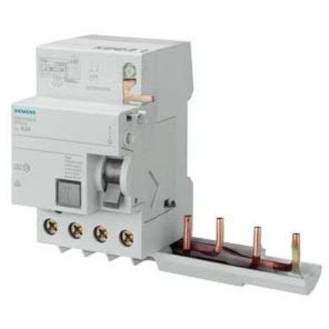 Blocco Differenziale, a 4 poli, tipo AC, In: 63 A, 300 mA, Un AC 400 V, per 5SL4
