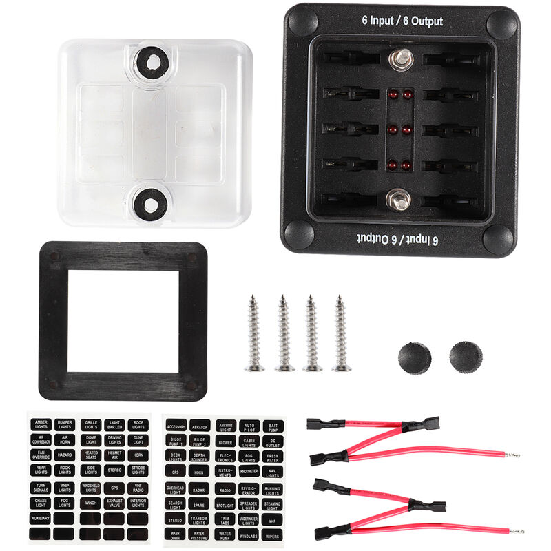 Blocco fusibili a 6 vie con indicatore led di