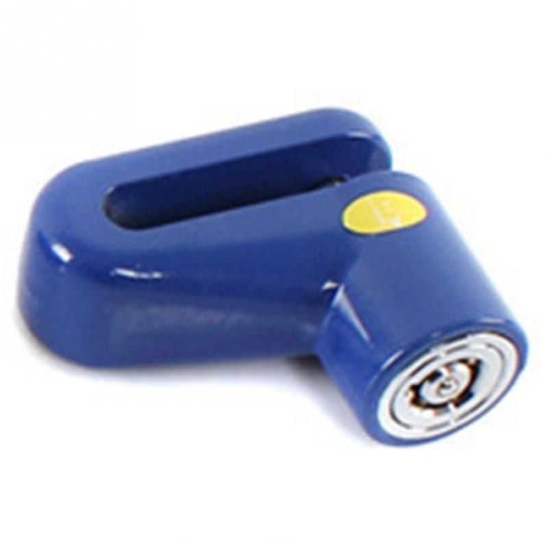 Image of Blocco per freno a disco ruota bici/moto antifurto in acciaio Colore - Blu