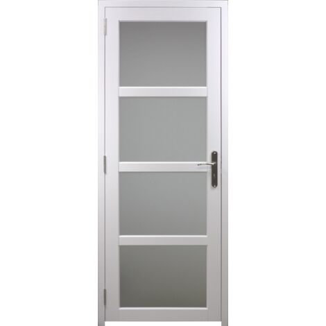 Blocco porta Tana Tessuto bianco H204 x L83 Mano sinistra