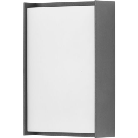 Block - Aplique de Pared Exterior LED Luz Neutra 4000K Moderno para Terraza y Jardín de Aluminio Gris Antracita