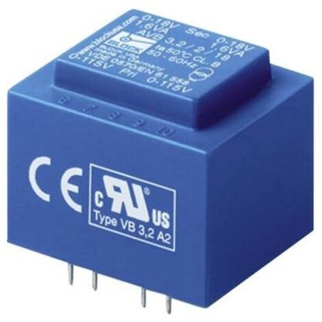 Block AVB 2,3/2/15 Trasformatore per PCB 2 x 115 V 2 x 15 V/AC 2.30 VA 76 mA