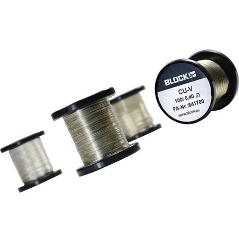Block  Filo in rame Diametro (senza isolante): 1.50 mm 5 m 0.10 kg