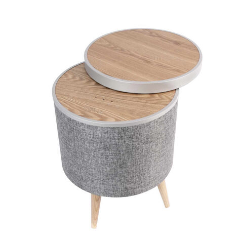 Block Helsinki Eiche Tischlautsprecher Tisch mit Bluetooth Laut­spre­cher von Audioblock
