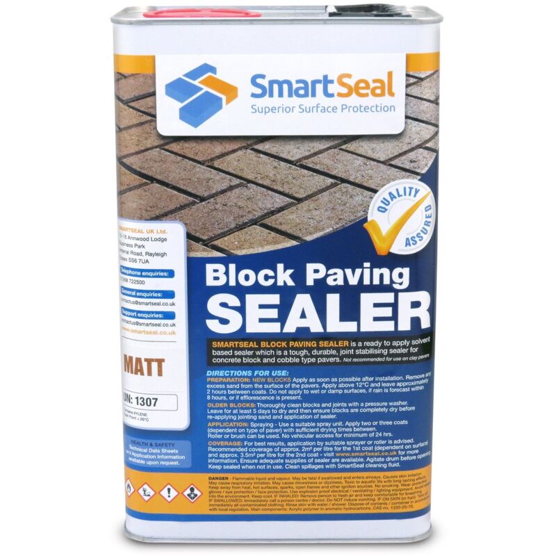Smartseal - Block Paving Sealer - Matt - 3 x 5L