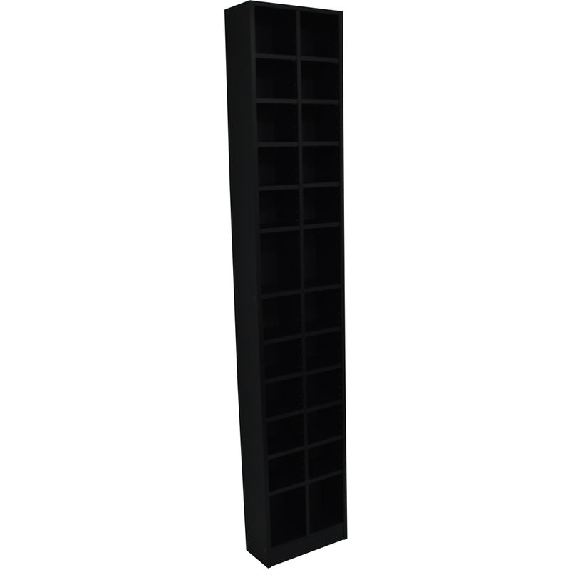 BLOCK - Tall Sleek 360 CD / 160 DVD Media Storage Tower Shelves - Black