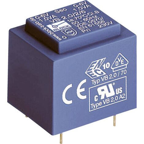BLOCK VB 1,0/1/24 Transformateur pour circuits imprimés 1 x 230 V 1 x 24 V/AC 1 VA 41 mA D97829