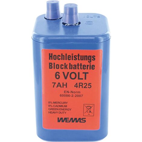 Hochleistungs-Blockbatterie - für Baustellenlampen - 6V 7Ah