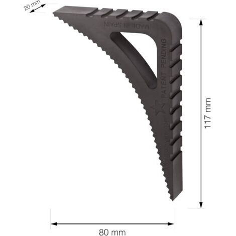 Blockystar Cale Fenêtre pour Intérieur et Extérieur - Lot de 2 en Noir – Bloque Porte Ouverte – Stoppy Arrêt-Porte en Caoutchouc – Bloc Fenêtre Ouverte - Butoir de Porte en Plastique
