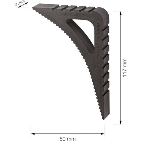 Blockystar Cale Fenêtre pour Intérieur et Extérieur - Pack de de 2 en Noir – Bloque Porte , XU,Ouverte – Stoppy Arrêt-Porte en Caoutchouc – Bloc Fenêtre Ouverte - Butoir de Porte en Plastique - KZQ