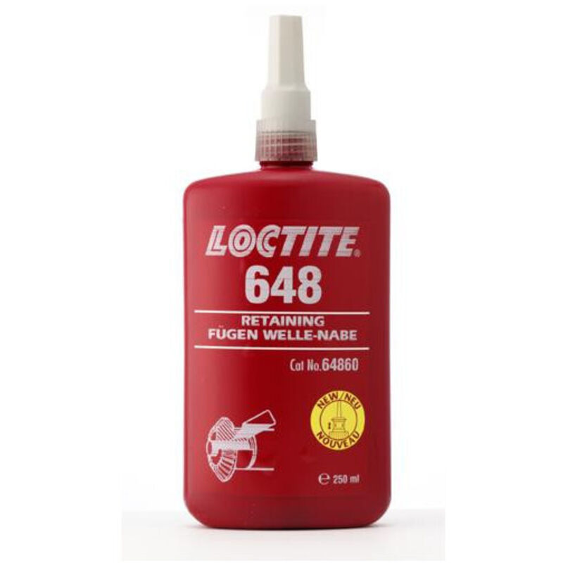 Blocpresse 24 ml Loctite648 - Fijación de rodamientos, casquillos, camisa, insertos, polea, etc. Características: Adhesivo anaeróbico