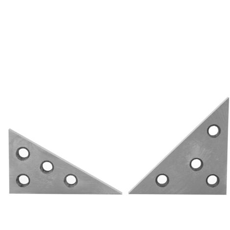 Blocs d'angle métalliques, Set de 2 blocs d'angle 30/60/90 et 45/45/90°, Précision ±20 secondes