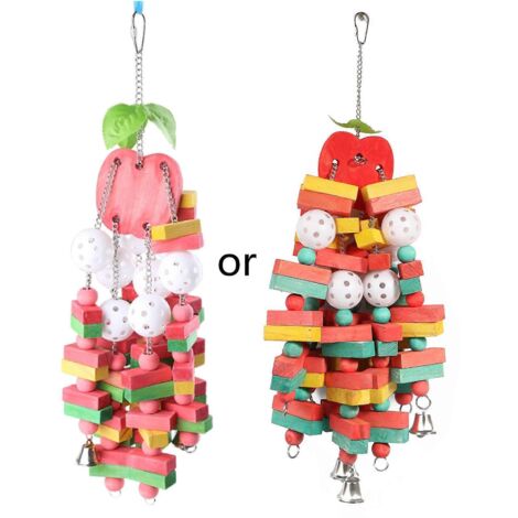 Blocs de bois à mâcher pour oiseaux, blocs multicolores pour se faire les dents