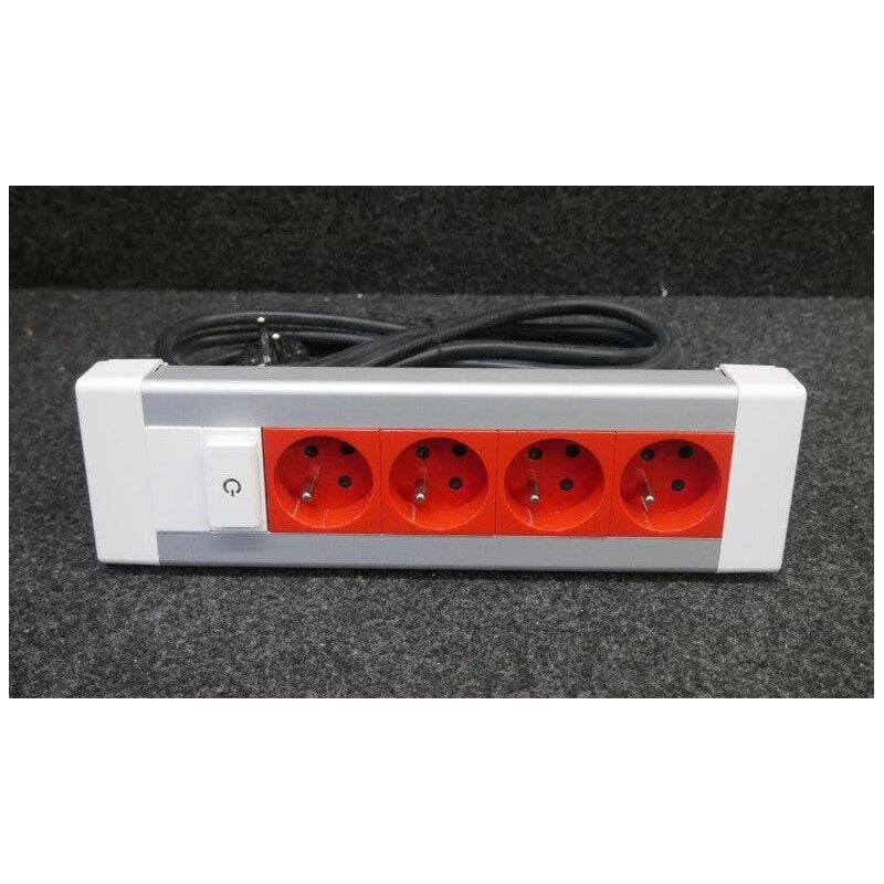 Bloc bureau équipé 4 prises 2P+T 16A à détrompage avec interrupteur lumineux + cordon 3m LEGRAND