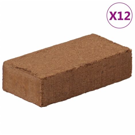 Blocs de noix de coco 12 pcs 650 g chacun 7,8 kg au total vidaXL
