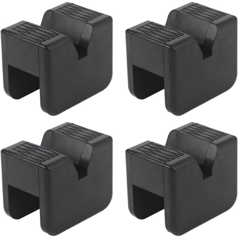 Blocs en caoutchouc de cric de 4 pièces, coussinets de support de cric de voiture, blocs en caoutchouc de protecteur de plateau de voiture, adaptés