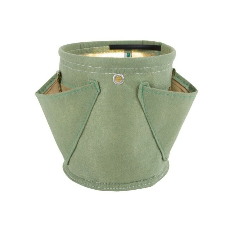 BloemBagz Mini Herb Vase: Un Pot de Tissu pour Vos Herbes aromatique avec 3 Petites Poches latérales Couleur: Living Green - Living Green