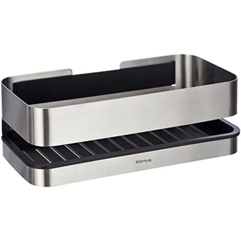 Blomus, 68941, Cestino per Doccia, Opaco, in Acciaio Inox, Nero