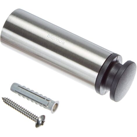 Blomus - Fermaporta in Acciaio Inox/plastica, Montaggio a Parete, 8 cm