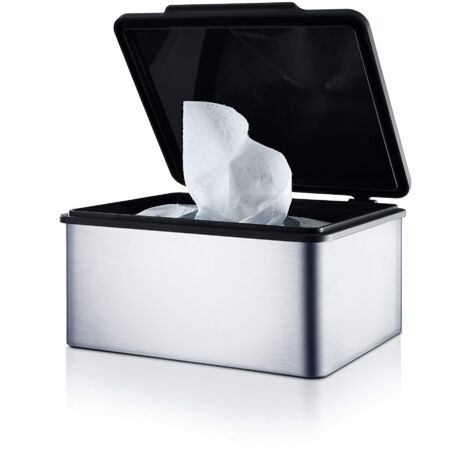 blomus MENOTO Scatola portaoggetti Opaca, Acciaio Inossidabile, Argento, H 7,5 cm, B 15 cm, L 13 cm
