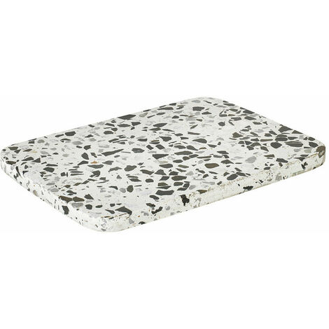 blomus OMEO Dekoablage, White / Black, Terrazzo, H 1 cm, B 20 cm, T 15 cm, 65685