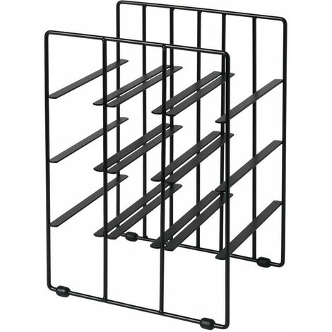 Blomus PILARE Weinflaschenregal, Weinregal, Flaschenregal, Stahl pulverbeschichtet, schwarz, 65777