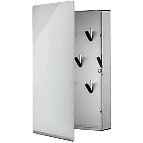 Blomus Scatola Portachiavi in Vetro, Lavagna Magnetica, Metallo, Bianco, H 30 cm, B 20 cm, L 5 cm