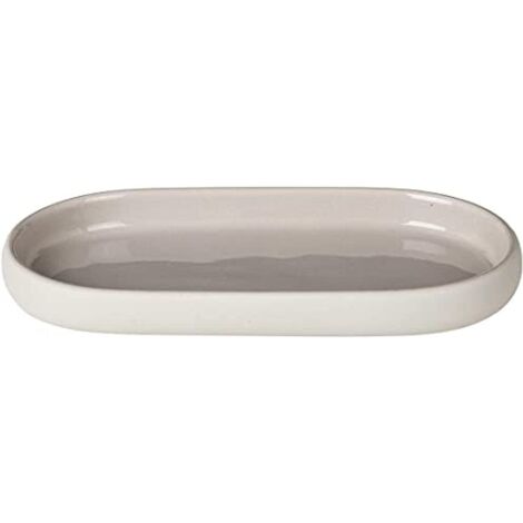 Blomus Sono Vassoio, Ceramica, Silicone, Moonbeam, H 2,5 cm, L 10 cm, P 19 cm