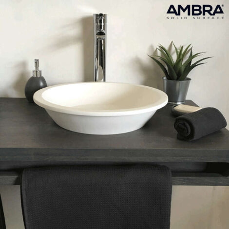 Bloom Collection – Aufsatzwaschbecken aus Mineralwerkstoff, 41 cm – Ambra