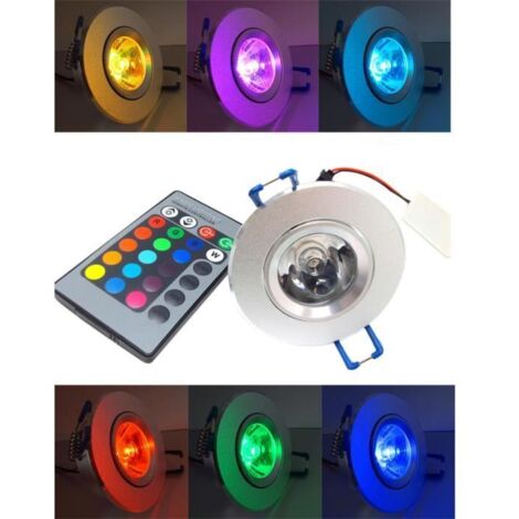 BLOOMWIN LED Spot Encastrable 5pcs RGB Multicolore Ampoule avec Telecommande 220V 16 Couleur Lampe Plafonnier Ronde pour Salon