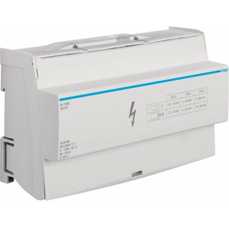 

Bloque repartidor tetrapolar HAGER KJ125B 125A 1000V