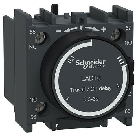 TELEMECANIQUE BY SCHNEIDER ELECTRIC Bloque de contactos temporizados 1NA+1NC 0,3-3 seg. LADT0 de Schneider