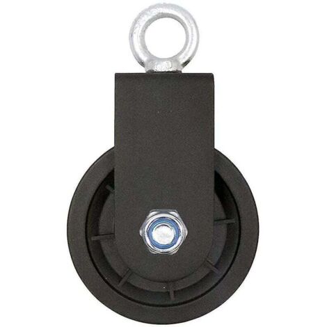 Bloque de polea giratorio, bloque de polea simple con soporte de montaje en forma de U, ruedas de polea de elevación giratorias... DEBUNS