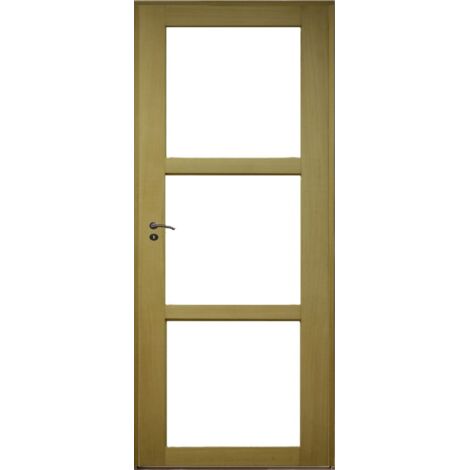 Bloque de puerta Ayous con acristalamiento transparente H204 x L83 cm, canto tablero P. derecha, GD MENUISERIES