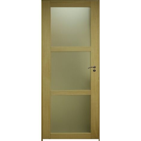 Bloque de puerta Ayous con vitrina H204 x L83 cm, lado tablero P. izquierdo, GD MENUISERIES