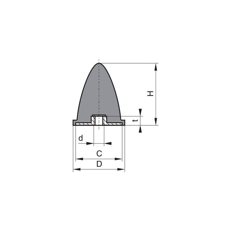 

Bloque de silencio (tapón) caucho GP EP 20x24 M6