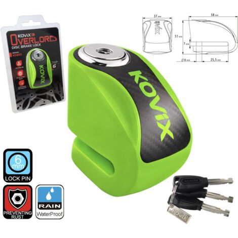 Bloque disque de frein KOVIX KNN1 vert fluo