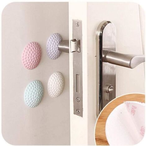 Bloque Porte Protecteur de Silicone Autocollant, Boutée de Porte Adhesive,Door Stopper,Pare-Chocs de Poigné,Protecteur poignée,4PCS