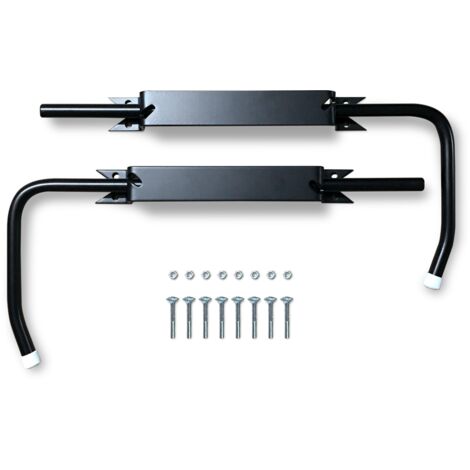 Bloque volet long noir – Paire pour volets bois – Acier massif ∅ 14 mm – Pose facile sans scellement – Manœuvre sécurisée depuis l'intérieur