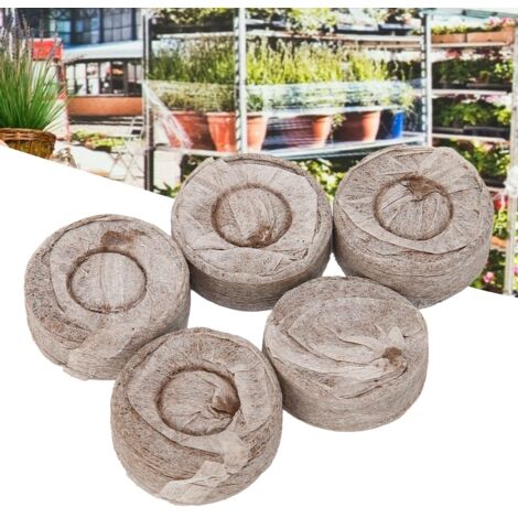 Bloques de cultivo para plántulas – 20 unidades – Bloques de turba prensada de 30 mm para jardín y balcón