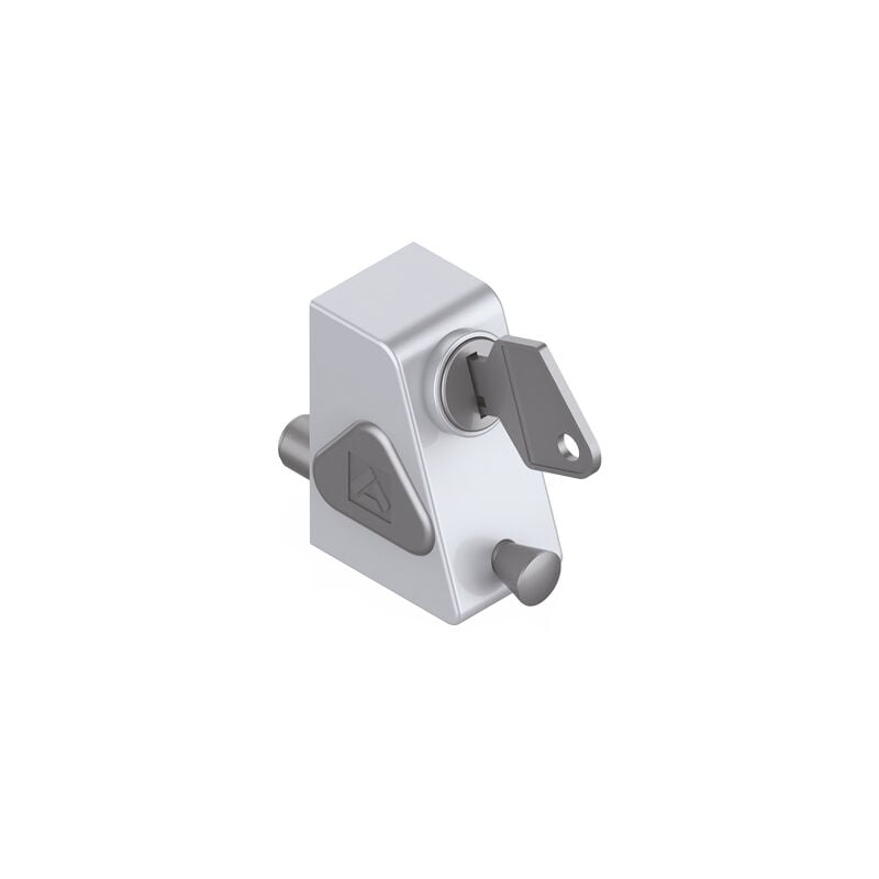 Bloqueur à clé pour coulissant - Finition : Blanc RAL9016 - ALMA