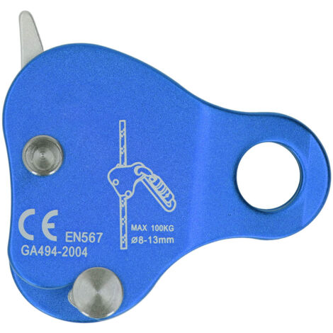 Bloqueur de Corde d'Escalade en Alliage d'Aluminium Autobloquant 8-13mm Bloqueur de Corde d'Escalade pour Escalade en Plein Air Alpinisme Bleu