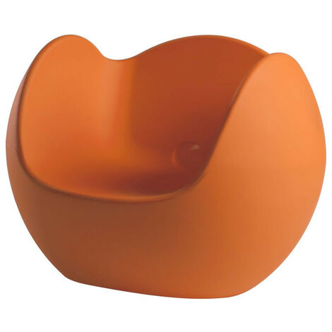 Blos  Arancione originale slide di design per giardino esterno interno colorata moderna polietilene made in Italy sedia seduta poltrona