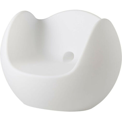 Blos  Bianco originale slide di design per giardino esterno interno colorata moderna polietilene made in Italy sedia seduta poltrona