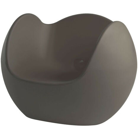 Blos  Cioccolato originale slide di design per giardino esterno interno colorata moderna polietilene made in Italy sedia seduta poltrona